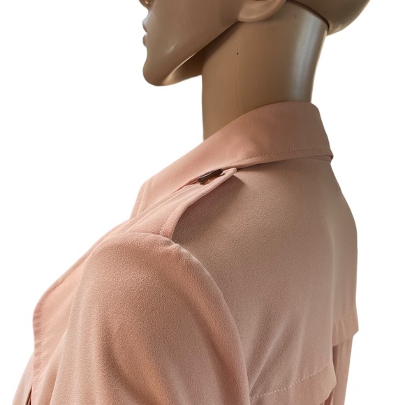 Blue Angel peach belted trench dress/coat - Picture 8 of 15